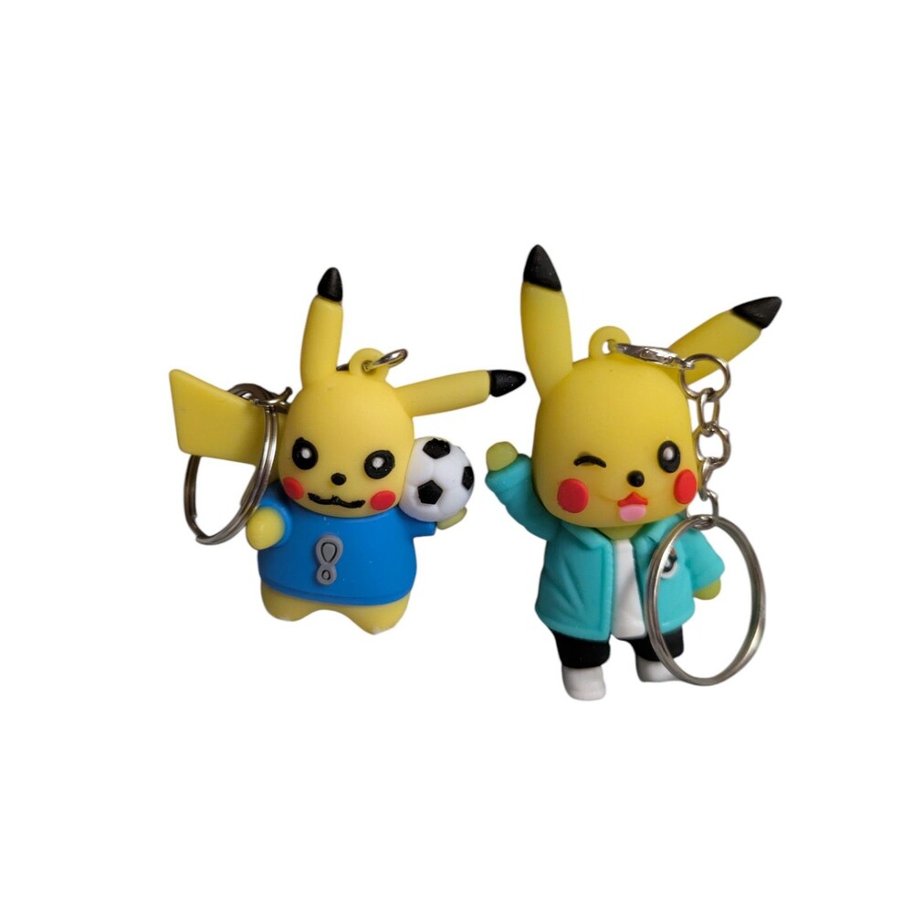 Pikachu Style Keychain Figures Anime Character Charm Set